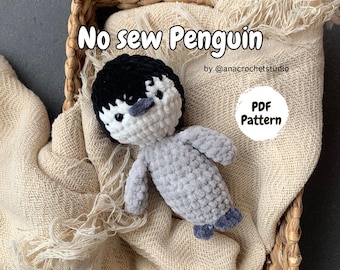Penguin No sew PDF Crochet pattern Amigurumi