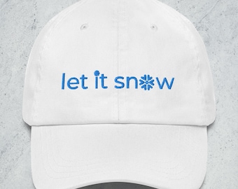 Let It Snow Tech Baseball Cap | Data Cloud SQL Query Data in Snowflake Christmas Hat Gift for Data Analyst Programmer Coworker Secret Santa