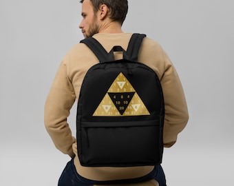 Pascal's Triangle Legend of Zelda Triforce Polyester Backpack for Math & Gaming Enthusiasts
