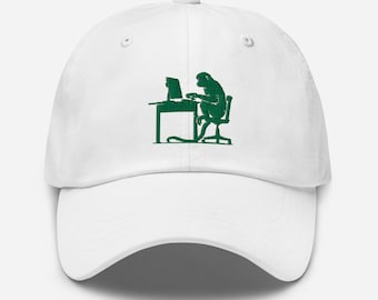 Desk Monkey Baseball Cap Analytical Dad Hat Nerdy Geek Chic Style