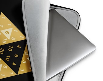 Pascal's Triangle Legend of Zelda Triforce Laptop Sleeve for Math Lovers & Gamers