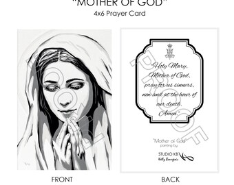 Mother of God - 4x6 Prayer cards