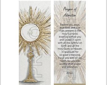 Adoration Bookmark/Prayer cards