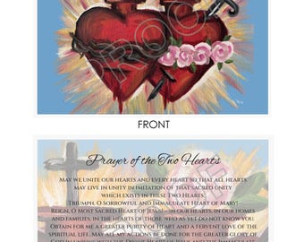 Two Hearts - 4x6 Prayer cards