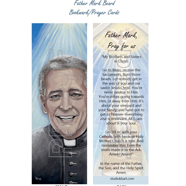 Father Mark Beard Bookmark/Prayer cards
