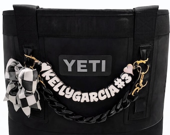 Ciondoli personalizzati stampati in 3D per borse tote Yeti Camino e Bogg (catena a maglie cubane VENDUTA SEPARATAMENTE)