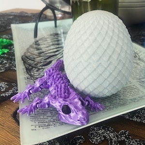 Dragon Egg and Articulated 3D Dragon fidget desk bundle