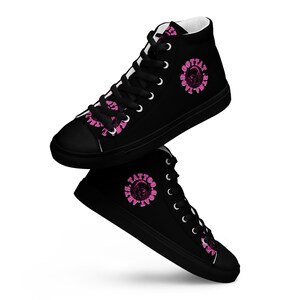 Hot Pink TGA Women’s high top canvas shoes, Tattoos, Tattoolife, Cute shoes, Street gear.