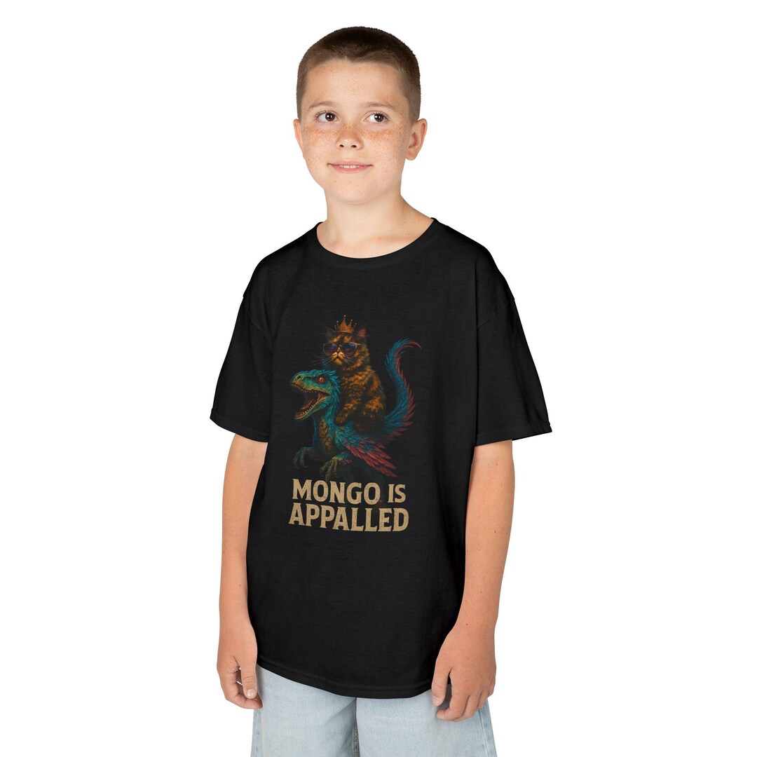 Giant Princess Riding Mongo Mongo is Appalled Princess Donut Riding Mongo Kids Tee | Dungeon ...