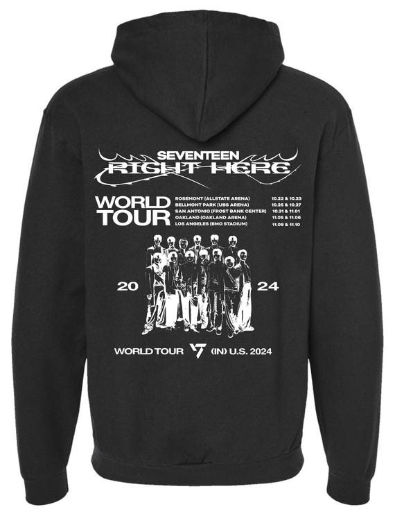 Seventeen Tour Zip Hoodie KPOP - Etsy