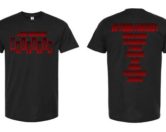 Camiseta de la gira ATEEZ In Your Fantasy, manga corta serigrafiada, Golden Hour ATINY, gira mundial ATEEZ 2025