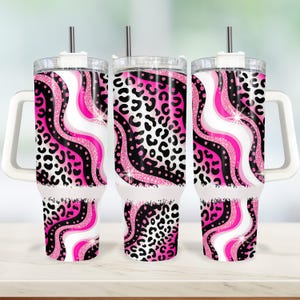 Hot Pink Leopard Stanley 40oz Tumbler - Etsy