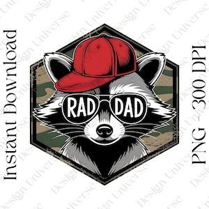 Rad Dad PNG, Design de Sublimação, Download Digital, Design de POD