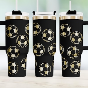 Soccer Balls Tumbler Laser SVG, Seamless Wrap PNG, 40 oz Tumbler Full Wrap Laser Svg, Laser Engraved Svg, Tumbler Laser File