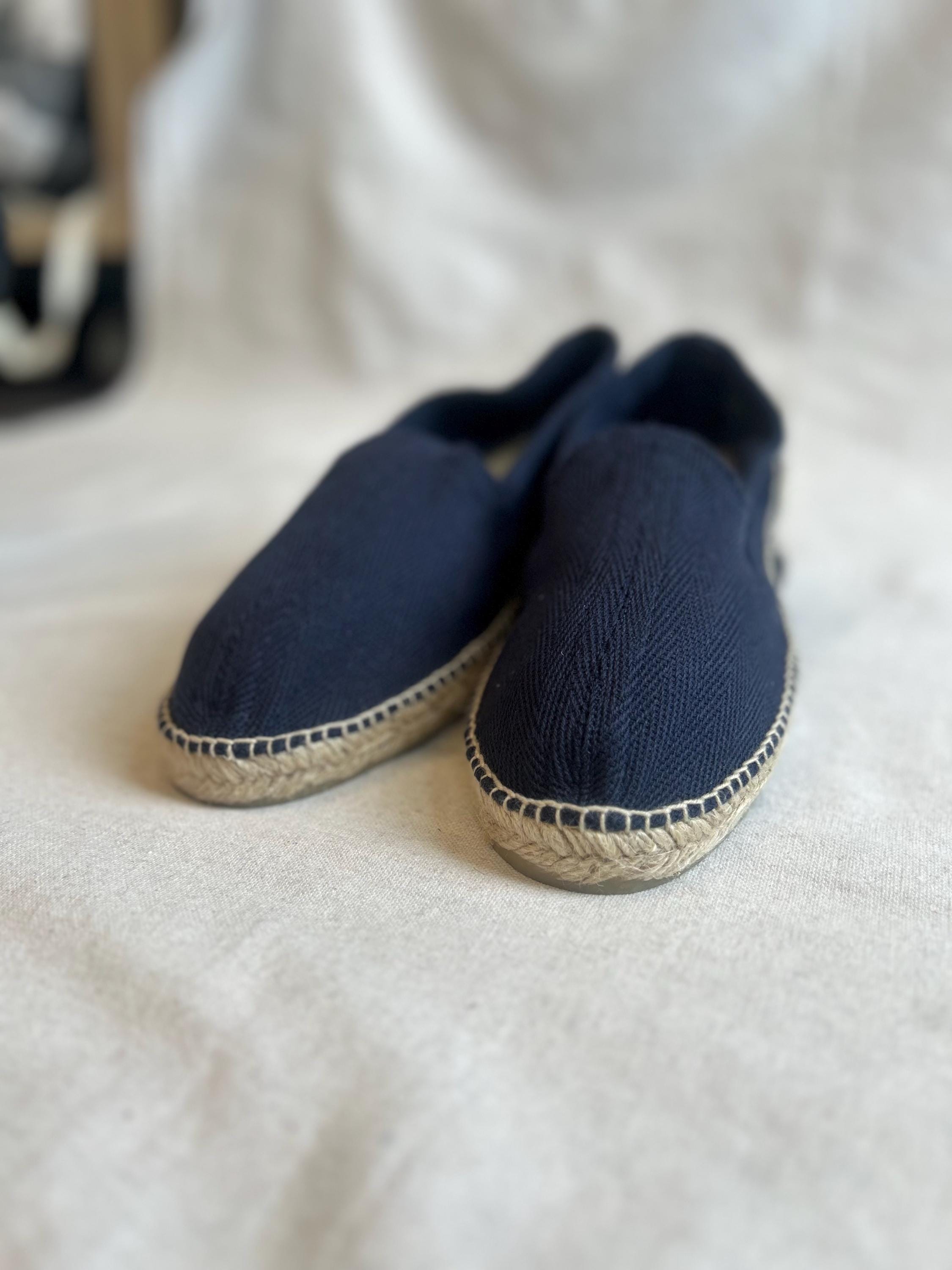 Lacoste Espelette SRM Loafers Mens 9.5 Navy Blue Canvas Espadrille Slip On Shoes Lacoste Men main image 4