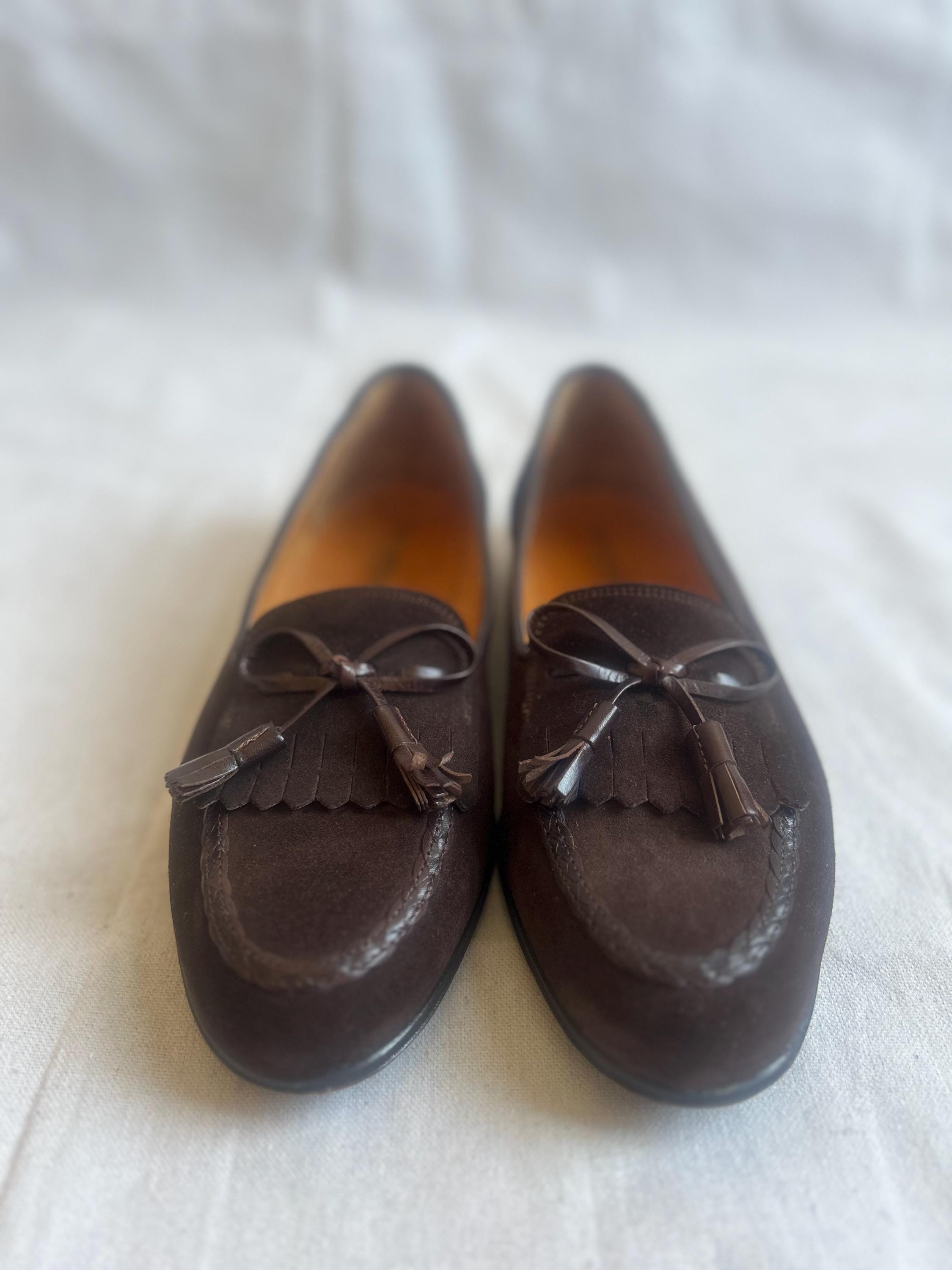 Johnston & Murphy Men\'s Suede Loafers in Dark Brown Johnston & Murphy Cort 2.0 Penny Loafer Dark Brown Waxed  main image 4