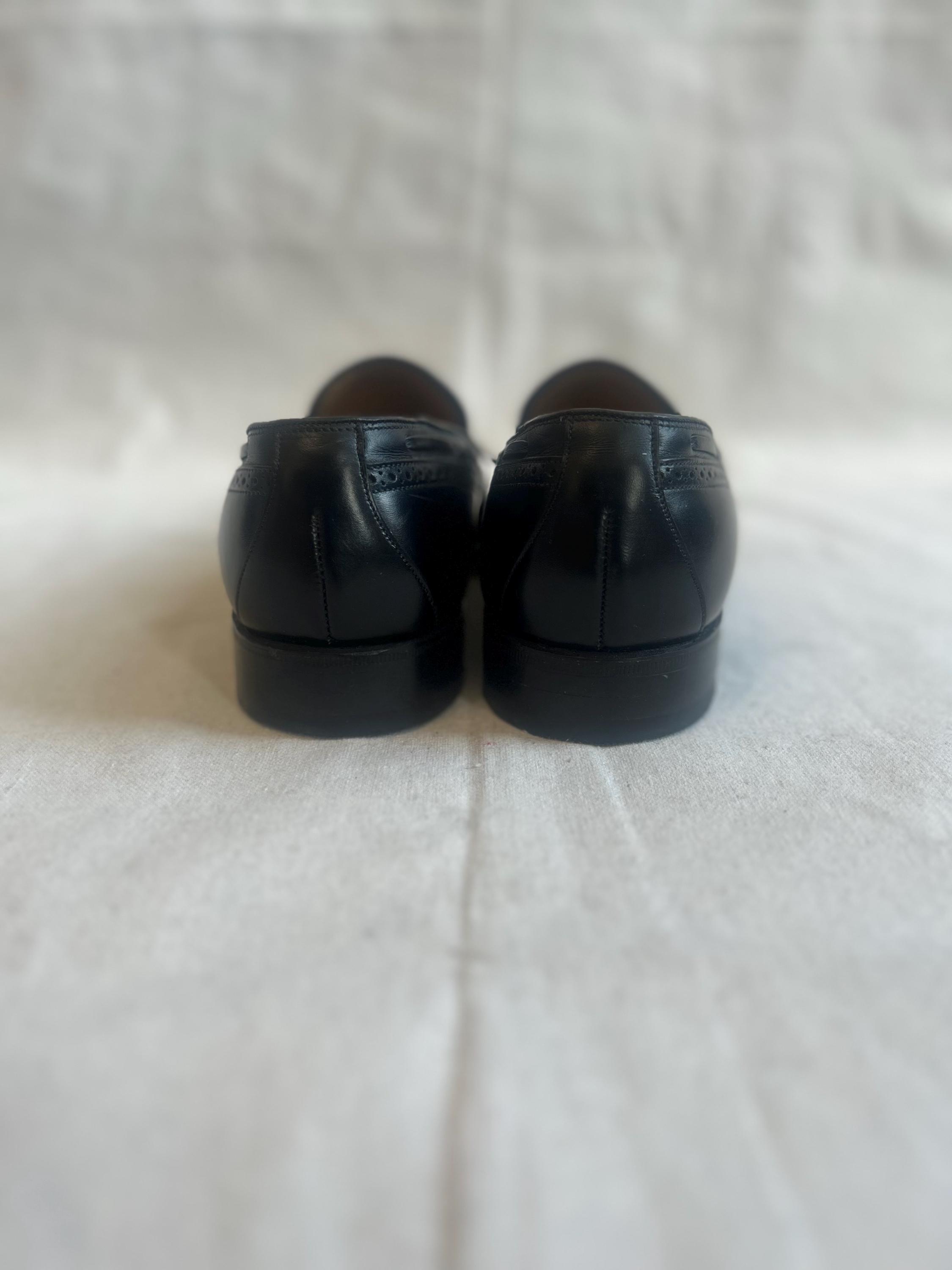 Johnston & Murphy Kiltie Black Suede Tuxedo Loafer Mens Size 8.5 M. VF Men main image 4