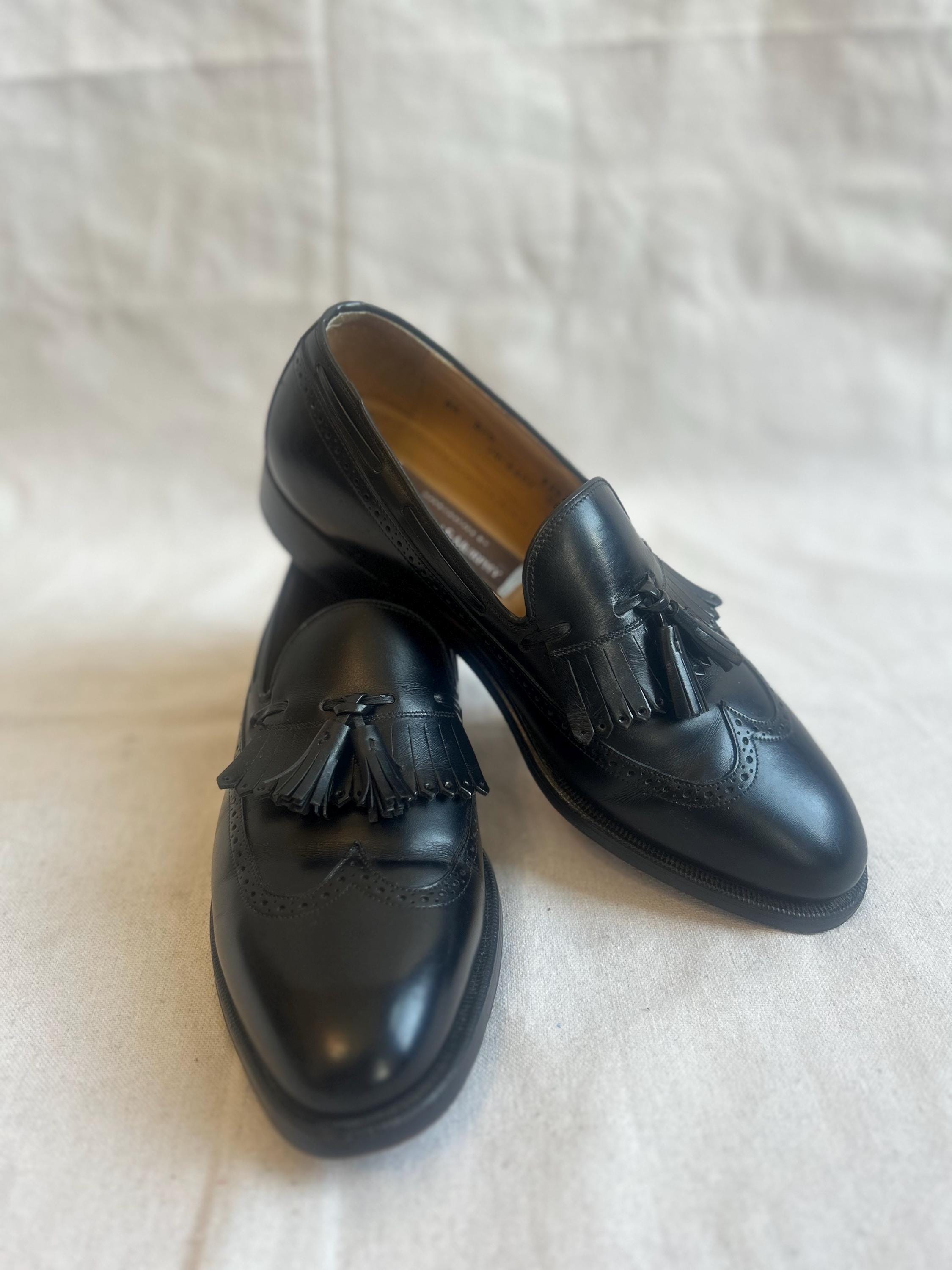 Johnston & Murphy Black Woven Leather Tassel Slip-On Kiltie Loafers Mens Size 9 Johnston&murphy, Men main image 3