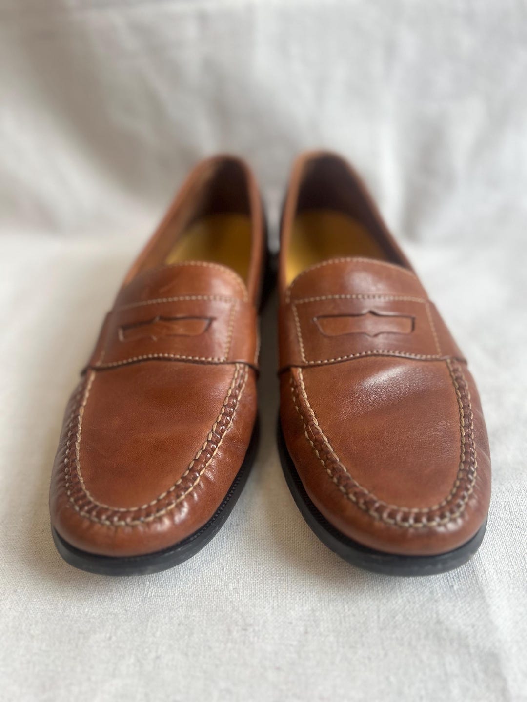Cole Haan 10.5 Penny Loafers Brown Leather Handsewn Memory Flex COUNTRY Academia Cole Haan Men main image 3