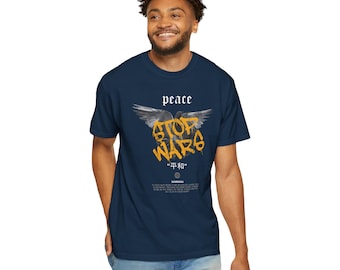 Camiseta tingida em peça com lavagem vintage | Camiseta básica Comfort Colors