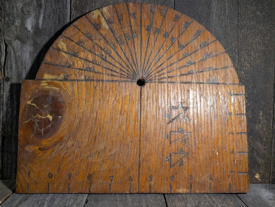 Antique Protractor Ruler Vintage Protractor, Ruler, Conversion Reminder - Etsy Canada