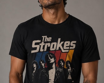 Vintage 2000's the Strokes Band Logo T Shirt Size M (W 20 X L 28.5