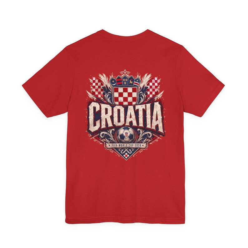 Croatia Fan Crest Soccer 2026 T-Shirt | FIFA World Cup 2026 Football Tee image 5