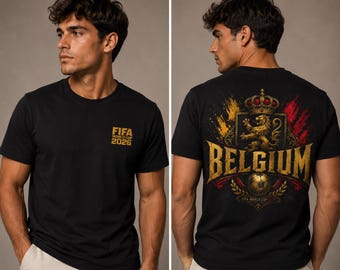 Belgium Crest Football T-Shirt | FIFA World Cup 2026 Soccer Tee