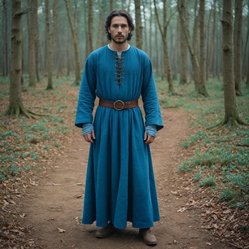 Men's Royal Blue Medieval Robe | Viking Renaissance Faire Costume ...