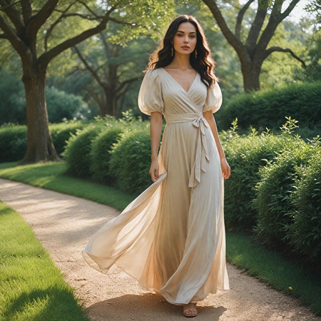 WRAP TIE DRESS WITH BLOUSON SLEEVE FAIRY GANG