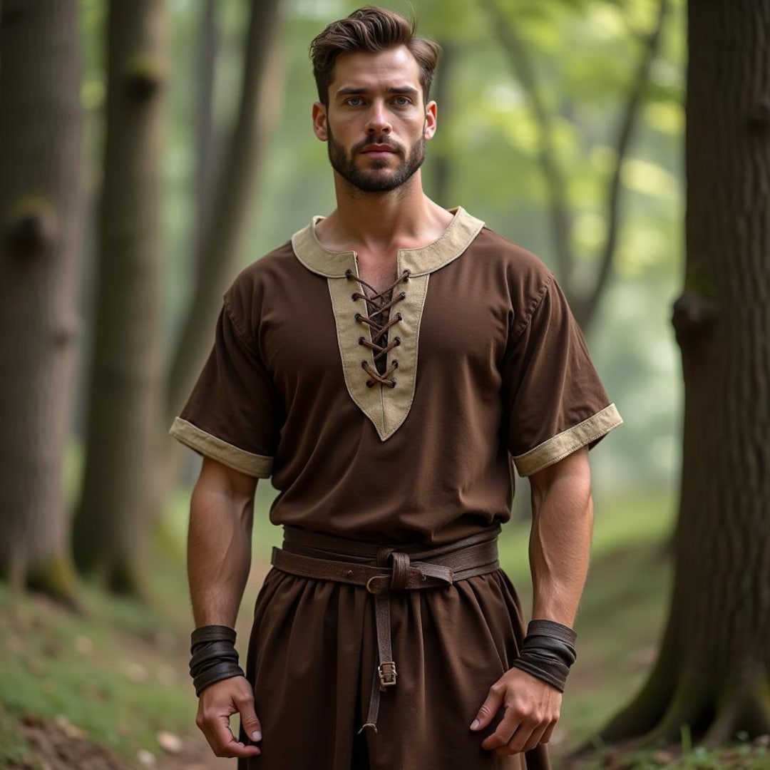 Viking Medieval Tunic for Men | Renaissance Festival Warrior Shirt ...