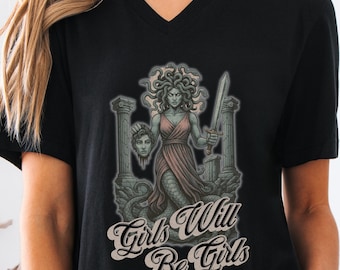 Dark Academia Greek Mythology Lover Shirt Literary Gift Medusa Snake Tee Reading Shirt for Classics Student Gift Greek Medusa Feminist Top