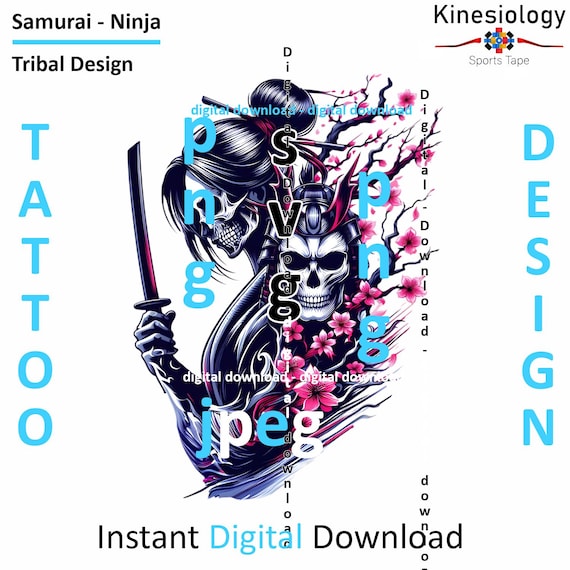Samurai Ninja Seppuku Grim Reaper Svg Skull Svg Digital Art PNG