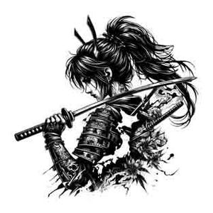 Japanse samoerai - digitale kunstcollectie | PNG, JPEG en SVG | Instant Tribal Tattoo downloaden Japanse svg Japan svg krijger svg Map