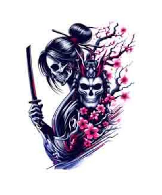 Samurai Ninja Seppuku Grim Reaper Svg Skull Svg Digital Art PNG