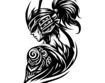 Vikingkrijger Schildmaagd Valkyrie - Digitale Kunst PNG, JPEG & SVG Tattoo Download Valkyrie svg viking svg shieldmaiden viking png