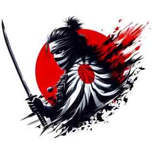 Japanse samoerai - digitale kunstcollectie | PNG, JPEG en SVG | Instant Tribal Tattoo downloaden Japanse svg Japan svg krijger svg Map