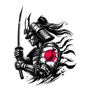 Japanse samoerai - Jiro - Digitale kunstcollectie | PNG, JPEG en SVG | Instant Tribal Tattoo downloaden Japanse svg Japan svg krijger svg Map