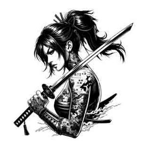 Japanse samoerai - digitale kunstcollectie | PNG, JPEG en SVG | Instant Tribal Tattoo downloaden Japanse svg Japan svg krijger svg Map
