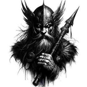 Viking Warrior Destined Digital Art PNG JPEG & SVG Tribal Tattoo Download norse svg Thor png viking svg Valhalla Odin svg viking tattoo