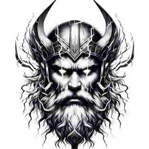 Viking Warrior Destined Digital Art PNG JPEG & SVG Tribal Tattoo Download norse svg Thor png viking svg Valhalla Odin svg viking tattoo