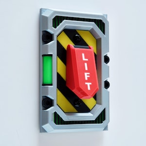 SciFi light switch faceplate with Glow-in-the-Dark Effects