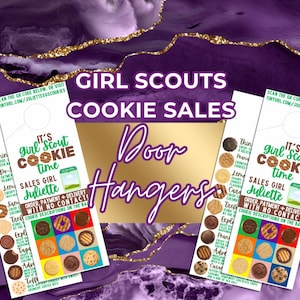 Accroche-porte Cookie Scout : modèle personnalisable (téléchargement numérique) | Mise à jour pour 2026 | Recto-verso