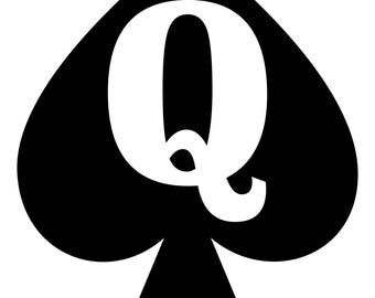 QoS Queen of Spades SVG PNG DXF - Hotwife Symbol Sofort Download