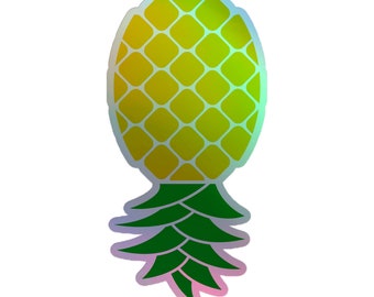 Upside Down Swingers Pineapple Holographic Stickers