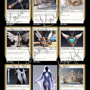 Cartes d'objets magiques D&D - Ensemble Fléau du démon