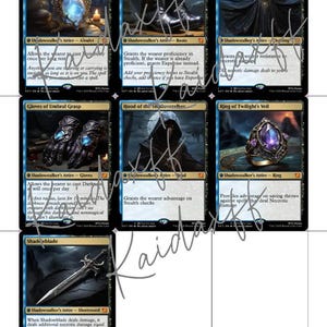 Cartes d'objets magiques D&D - Tenue de traqueur d'ombres