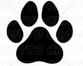 Dog Paw Print SVG: Cricut Cut File, Animal Design (Digital Download)
