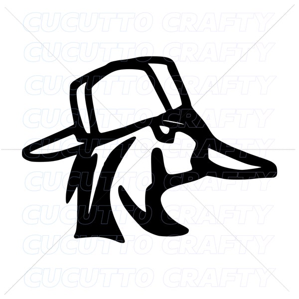 Duck with hat PNG, Cricut SVG, Silhouette Svg, DXF for Silhouette Cameo, Engraving File, Eps File, Instant Download