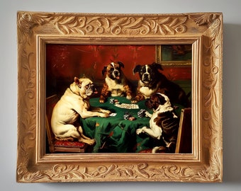 Dogs Playing Poker | Painting | Digital Download | 1